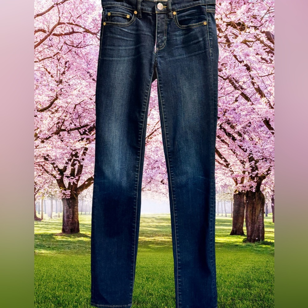 Tory Burch Super Skinny 7.5  Rise Jeans Size 25 - Picture 2 of 5